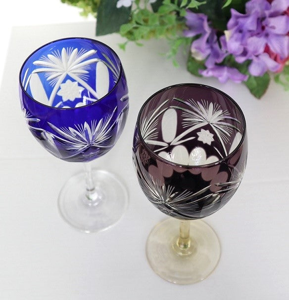 Nakakin粋彩切子 ワイングラス 蝶々 – NakakinGlass SHOP