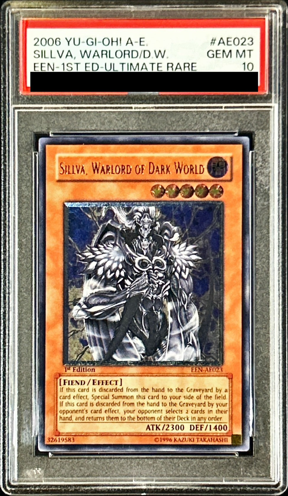 PSA10鑑定済〕☆旧アジア☆暗黒界の軍神シルバ【レリーフ】{EEN-AE023