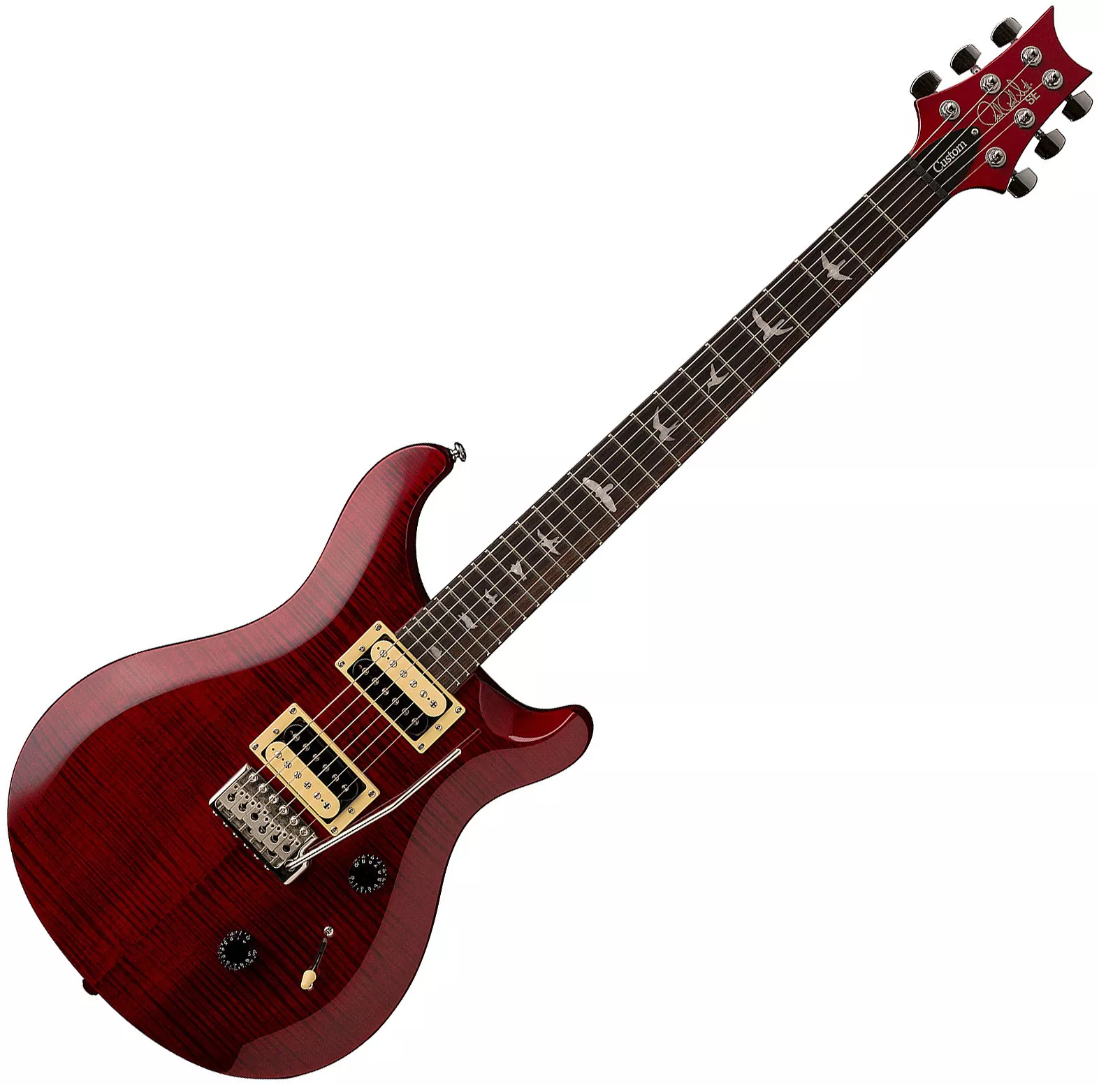 Prs SE Custom 24 2018 - scarlet red Double cut electric guitar