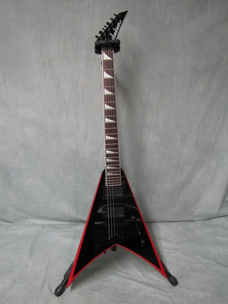 Jackson KVXT King V Black with Blood Red Bevels Electric Guitar