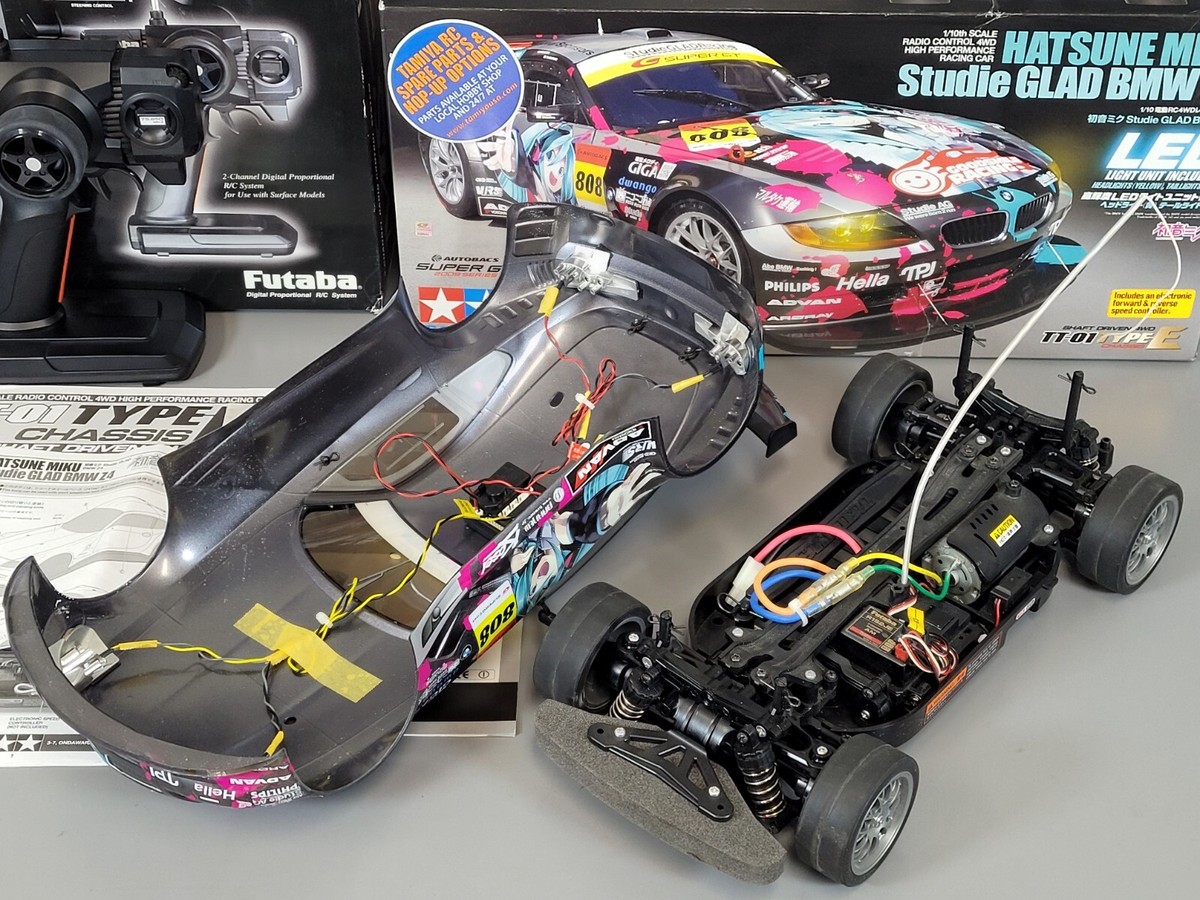 Tamiya 1/10 RC Hatsune Miku Studie Glad BMW Z4 w/ESC LED TT01