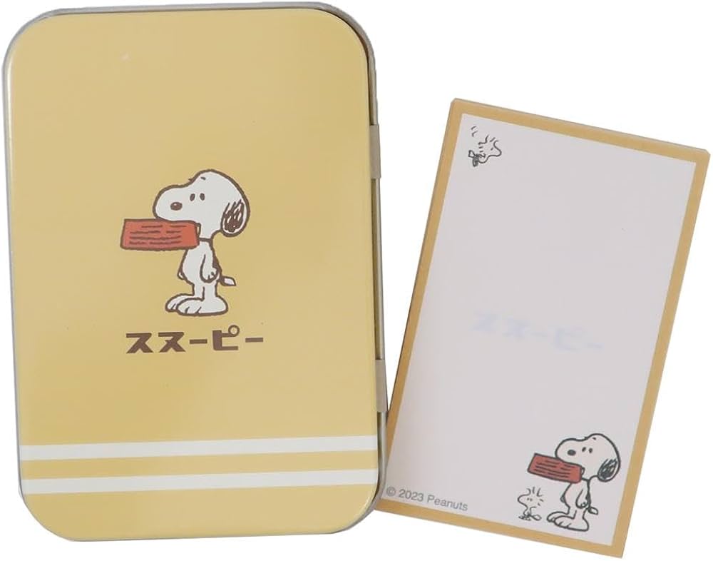 Amazon.co.jp: スヌーピー[メモ帳]缶入りメモ/レトロ 新入学