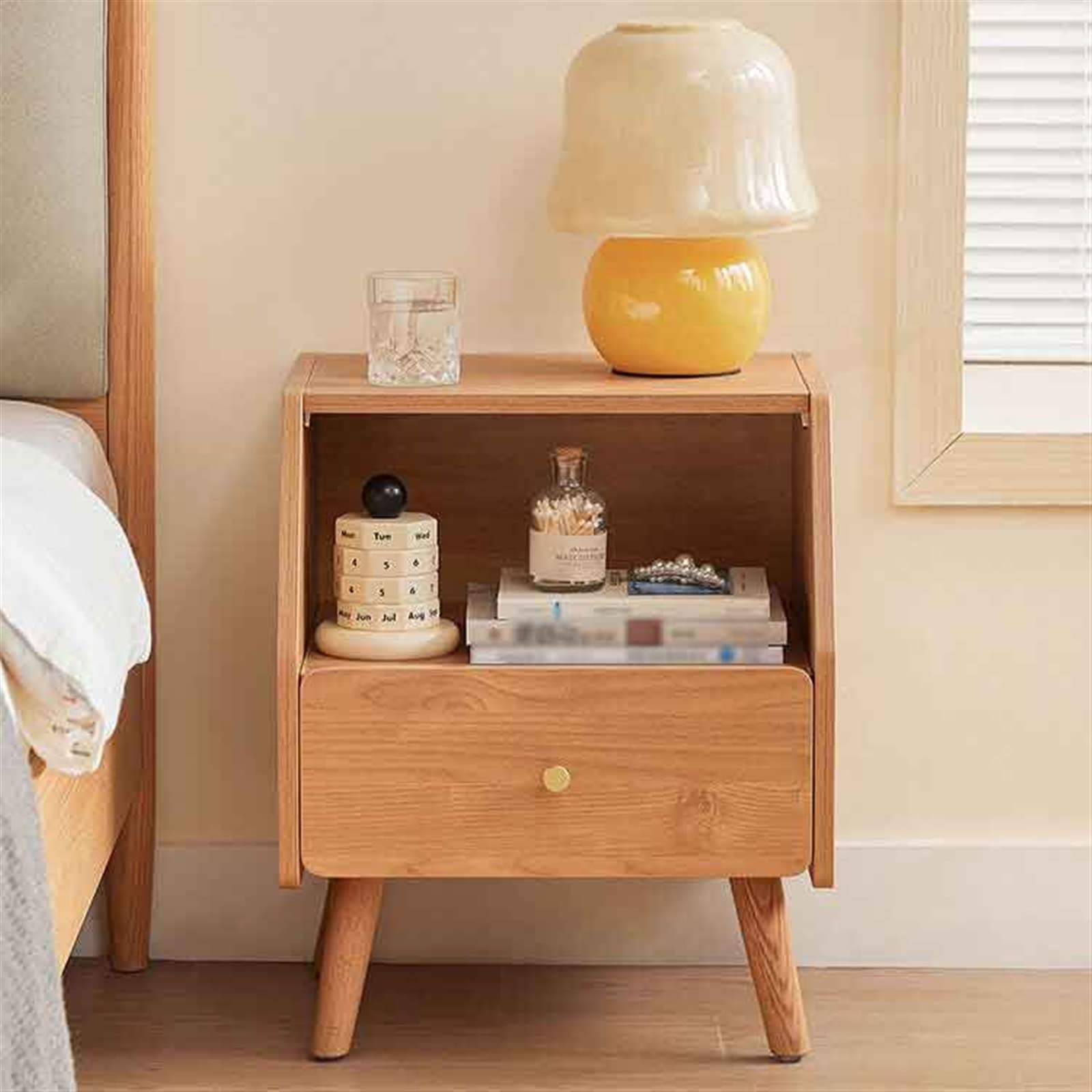 Amazon.co.jp: ナイトスタンド ベッドサイドテーブル 収納 小型ベッド