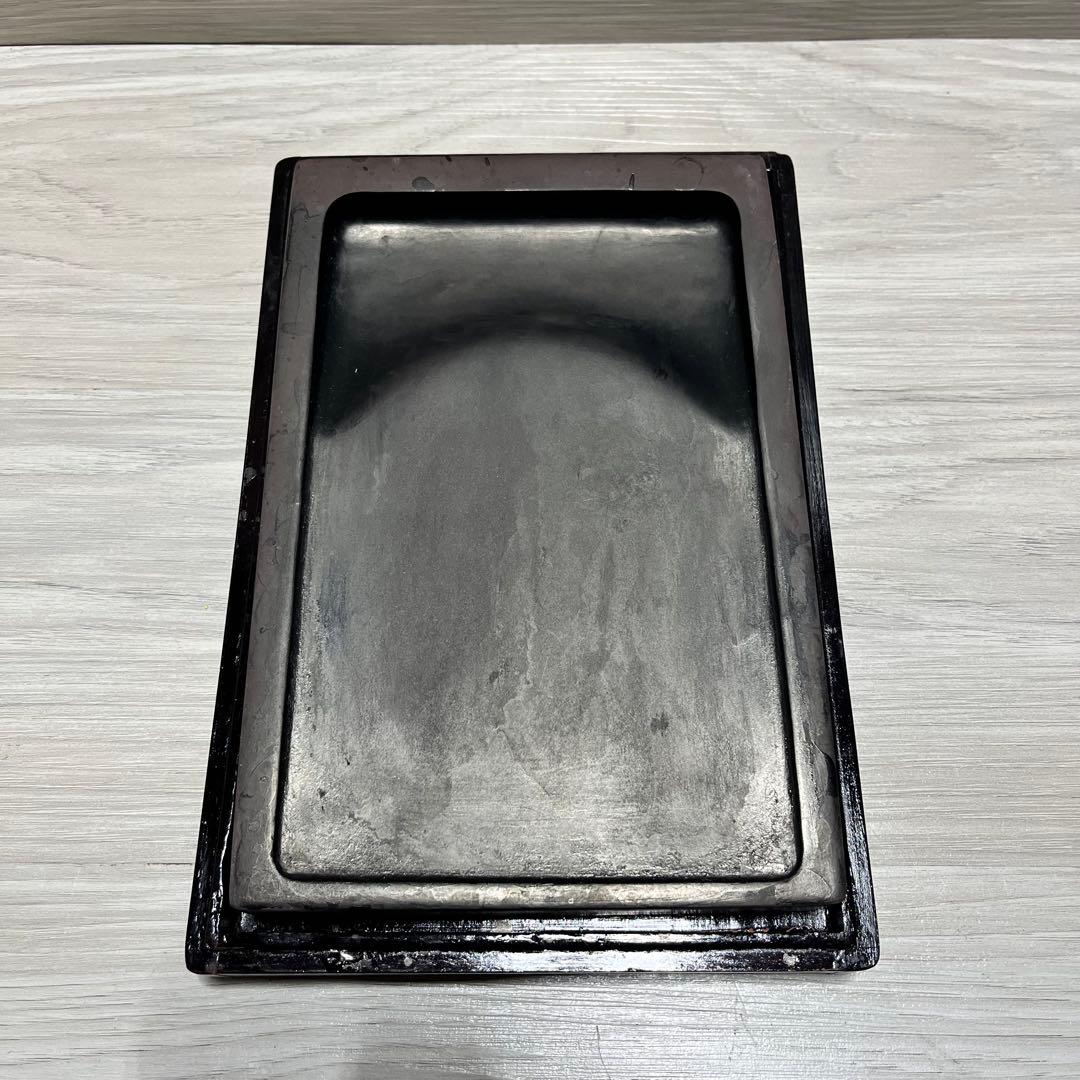 大型　硯　木箱入　228mm 宋坑 長方淌池硯 6インチ 楠製硯匣 - 書道用具専門店 西本皆文堂