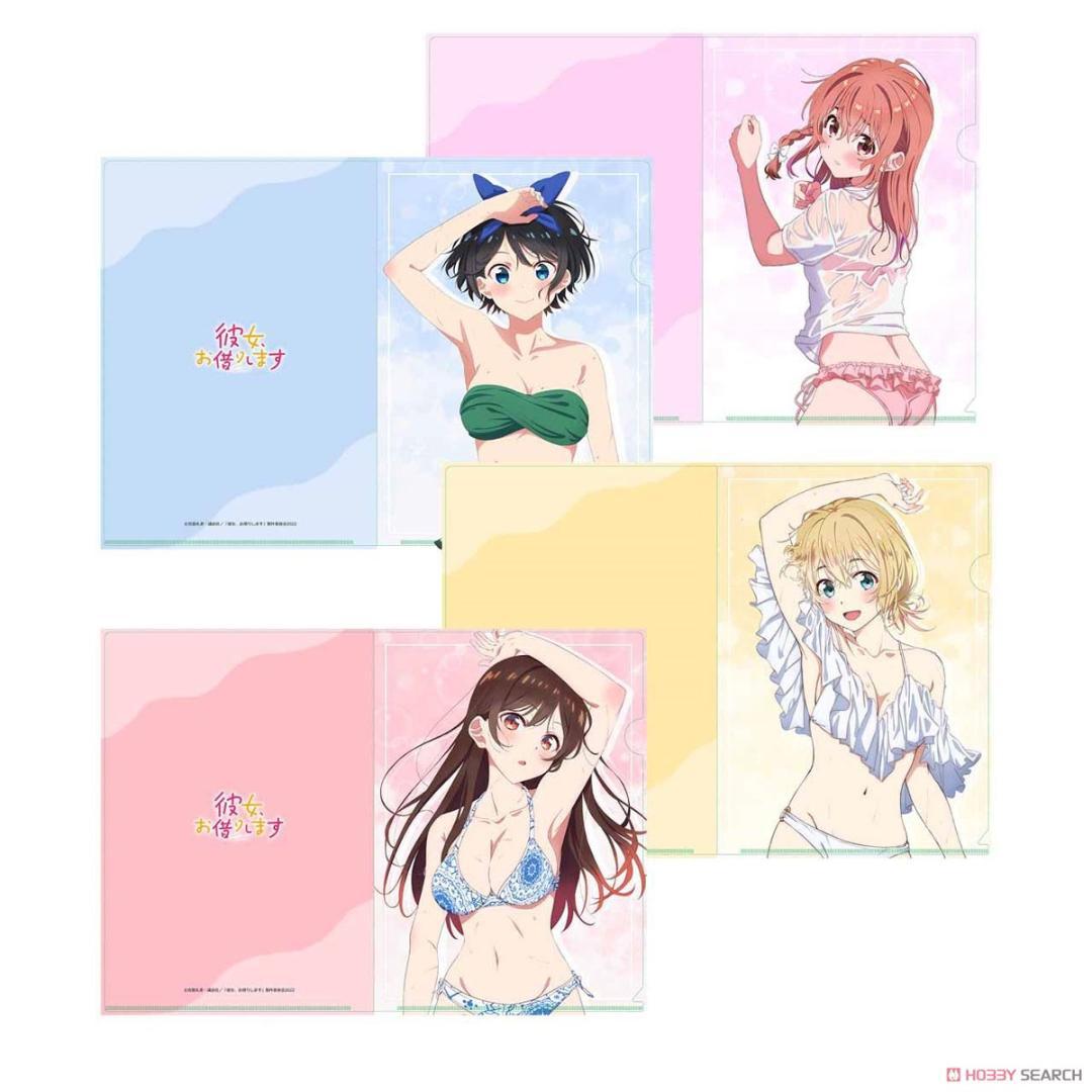 彼女、お借りします 描き下ろし クリアファイル 水着 Ver. 全種セット 6月下旬事後発売】【特典付き】TVアニメ「彼女、お借りします」描き
